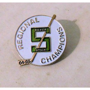 Silver Stick Regional Champions 04-05 Hockey Pin Lapel Hat White Green .75 in